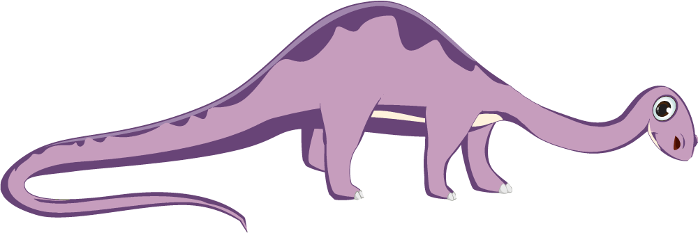 Friendly long-necked dinosaur animal vinyl rug - TenStickers