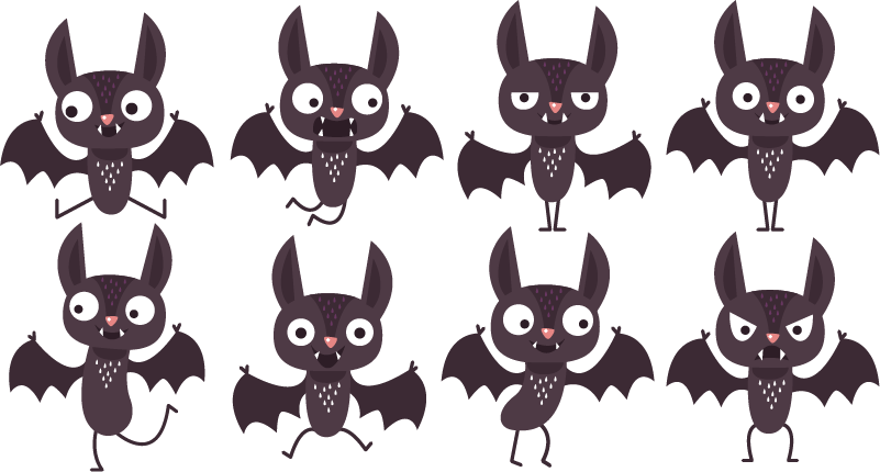 Halloween vinyl rug happy bat pack - TenStickers