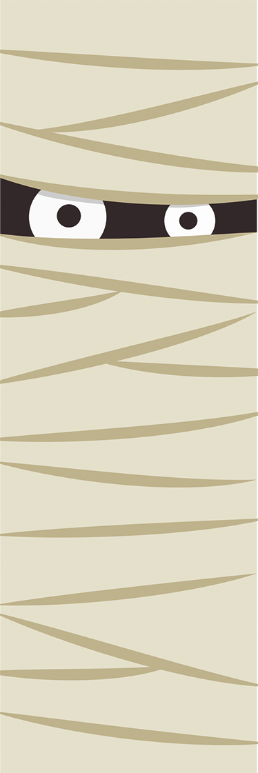 Halloween vinyl rug mummy eyes design - TenStickers