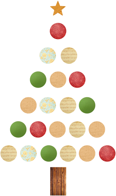 Christmas vinyl rug colorful tree design - TenStickers