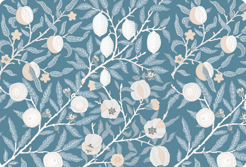 Floral vinyl rug with elegant vintage design - TenStickers