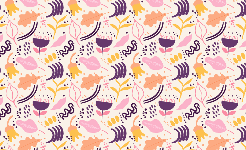 Lively floral inspiration floral vinyl rug - TenStickers