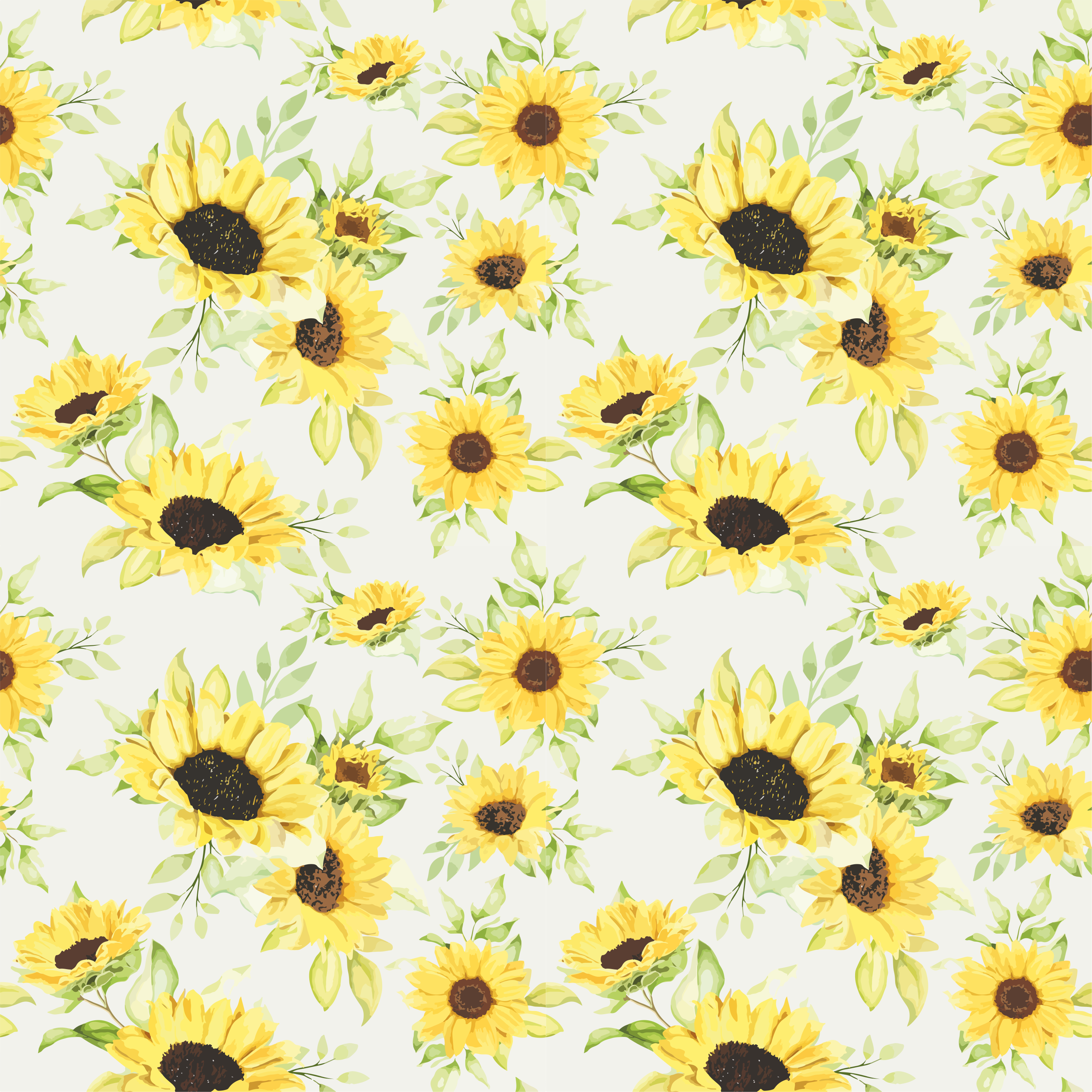 Floral vinyl rug watercolor sunflowers - TenStickers
