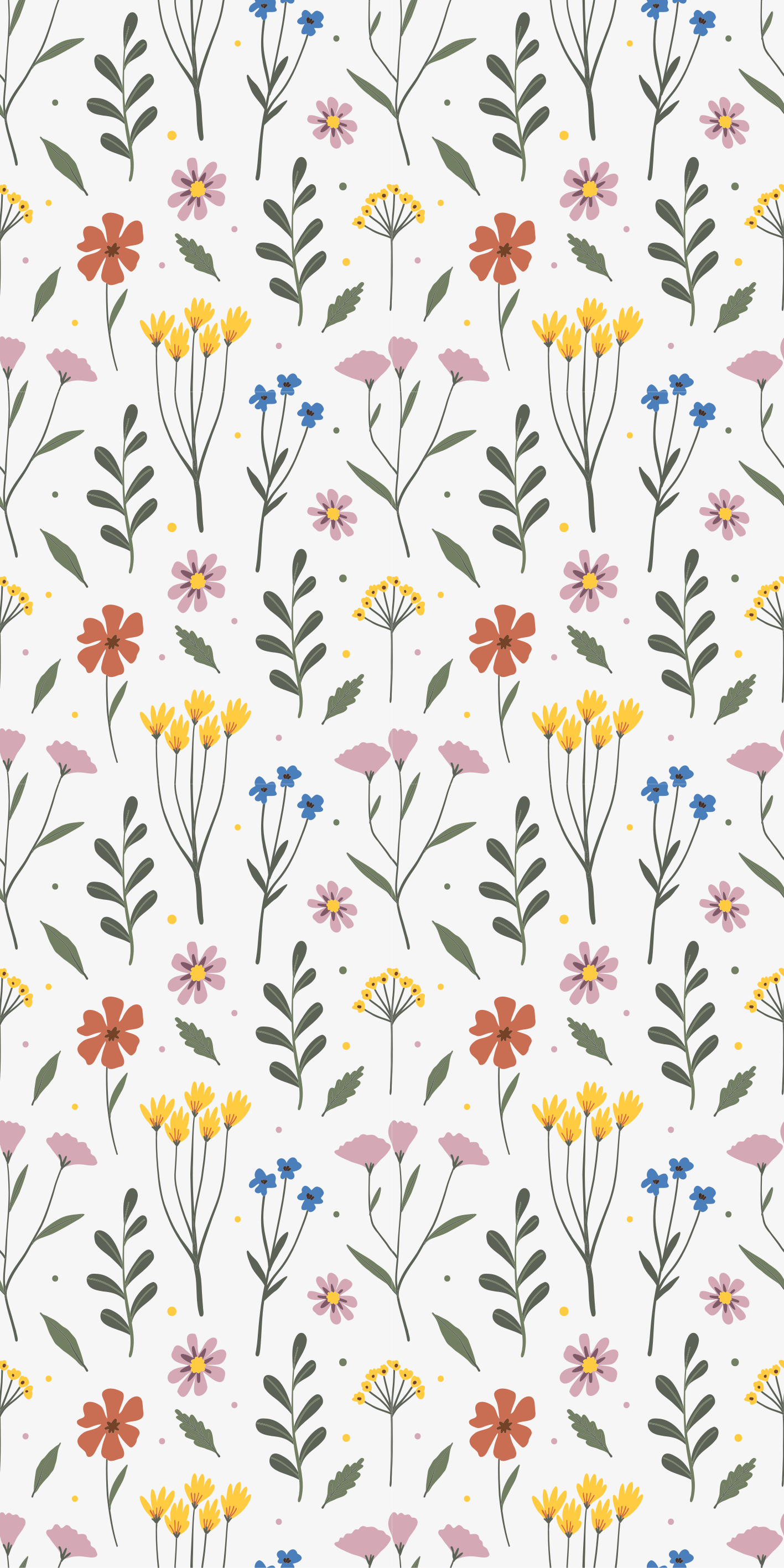 Floral vinyl rug with multicolor garden flowers - TenStickers