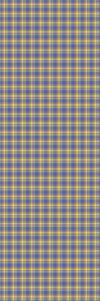 Kitchen vinyl rug in blue check tartan pattern - TenStickers