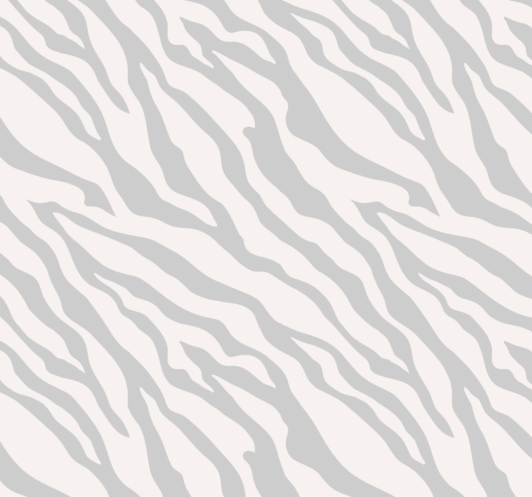 Animal print vinyl rug in light gray zebra pattern - TenStickers
