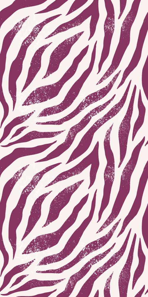 Animal print vinyl rug in purple and white zebra pattern - TenStickers