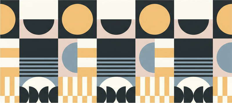 Living room vinyl rug with abstract modern design - TenStickers