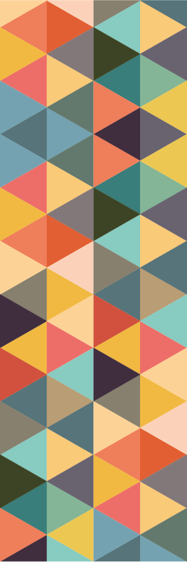 Multicolor geometric patterns geometric vinyl rug - TenStickers