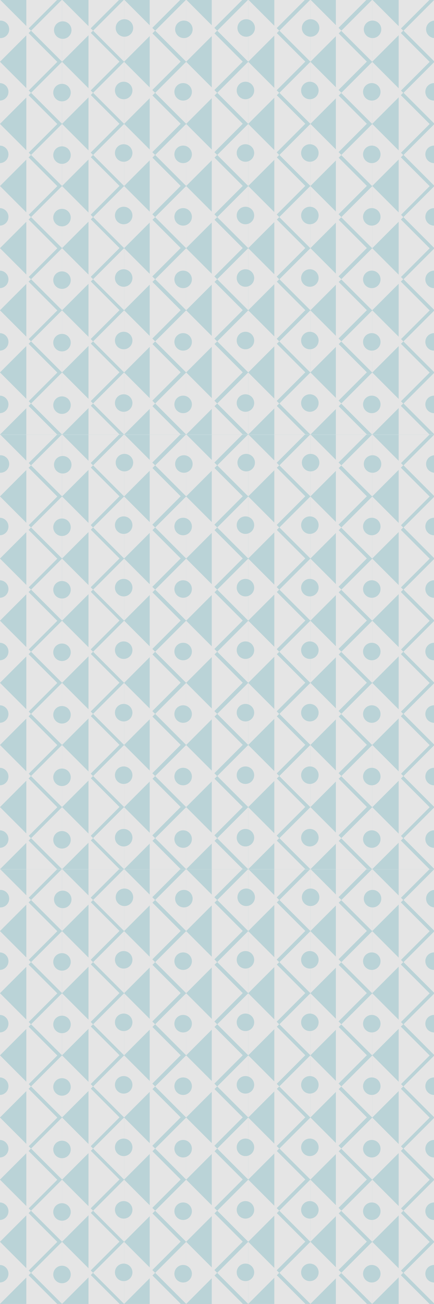 Geometric vinyl rug with blue and white rhombuses - TenStickers