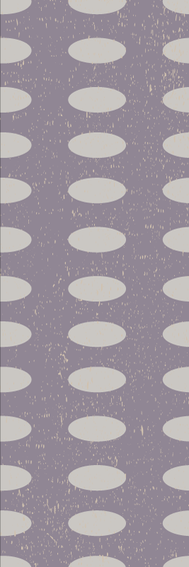 Geometric vinyl rug in gray and purple circles - TenStickers