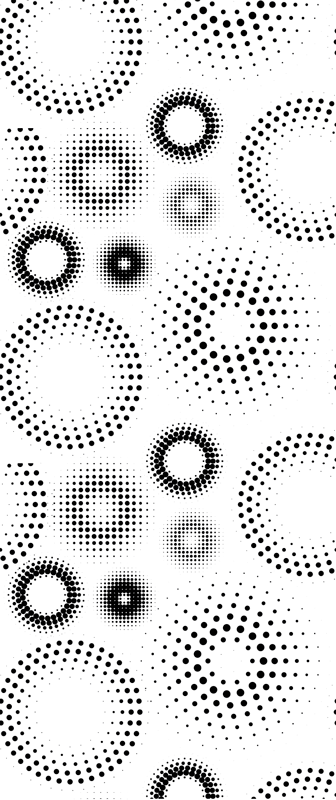 Geometric vinyl rug with continuous polka dots - TenStickers