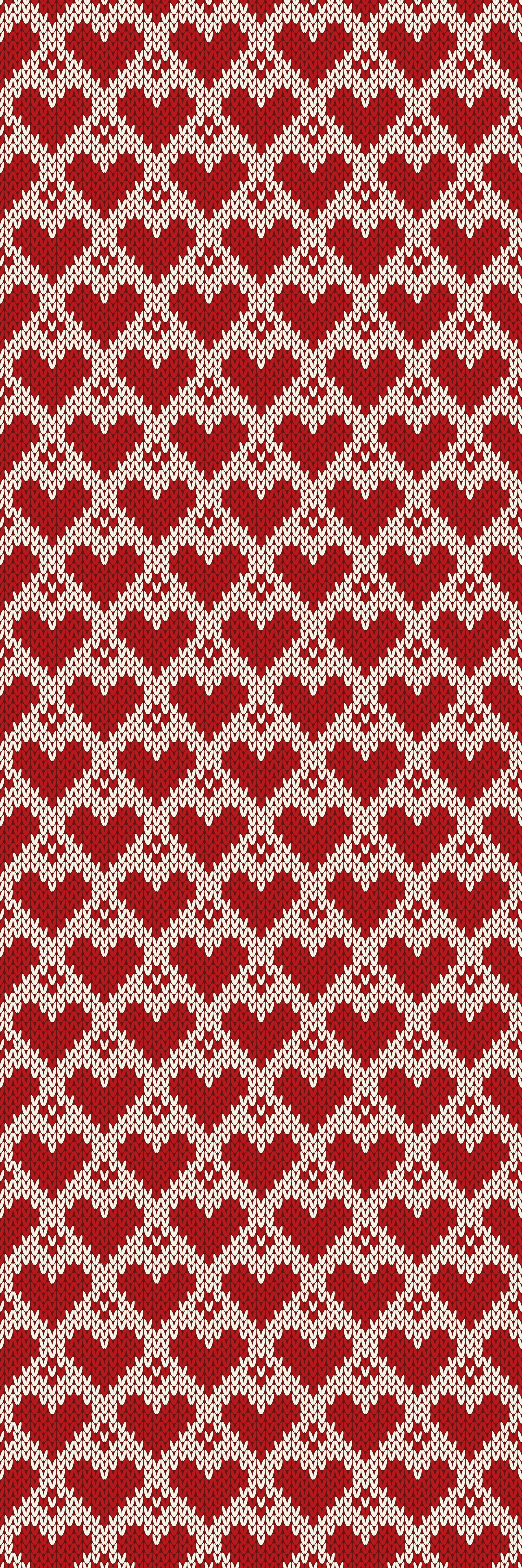 Christmas vinyl rug with knitted sweater hearts - TenStickers