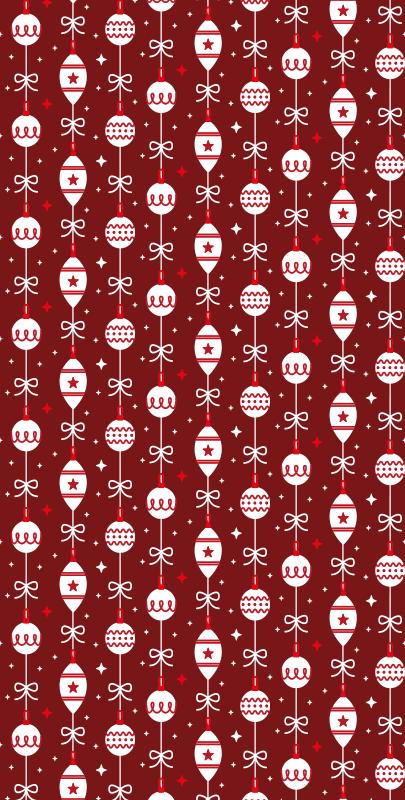 Christmas vinyl rug with christmas baubles design - TenStickers