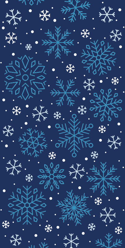 Christmas vinyl rug with snowflakes - TenStickers