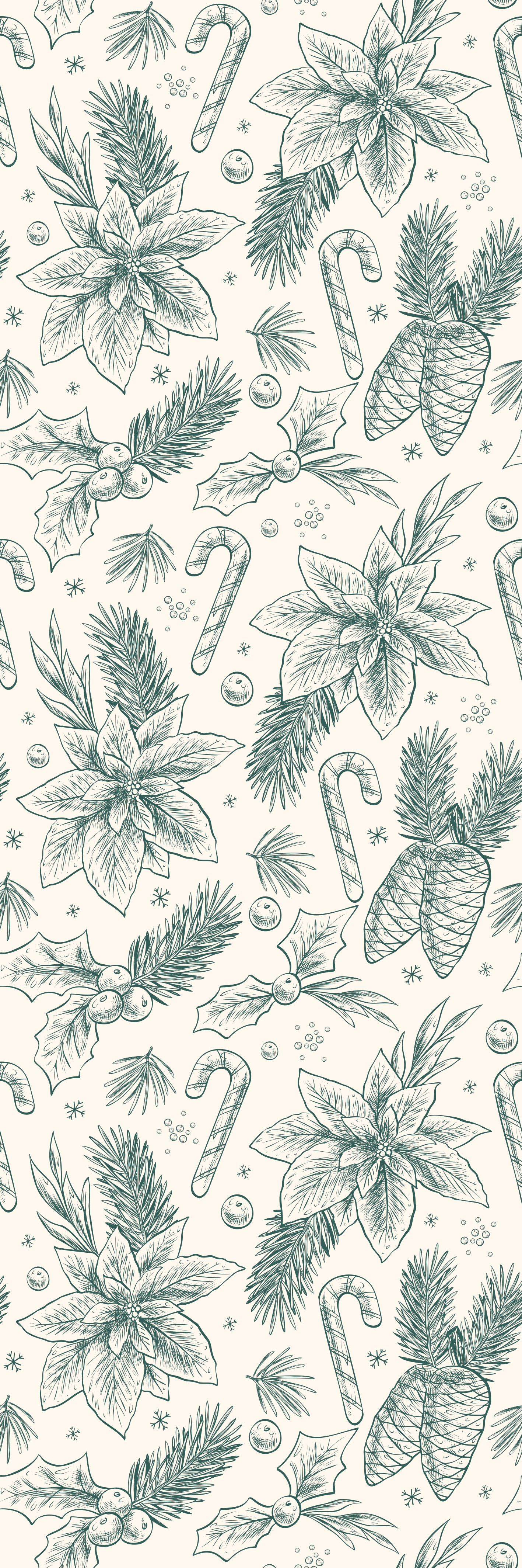 Christmas vinyl rug with hand-drawn gift pattern - TenStickers