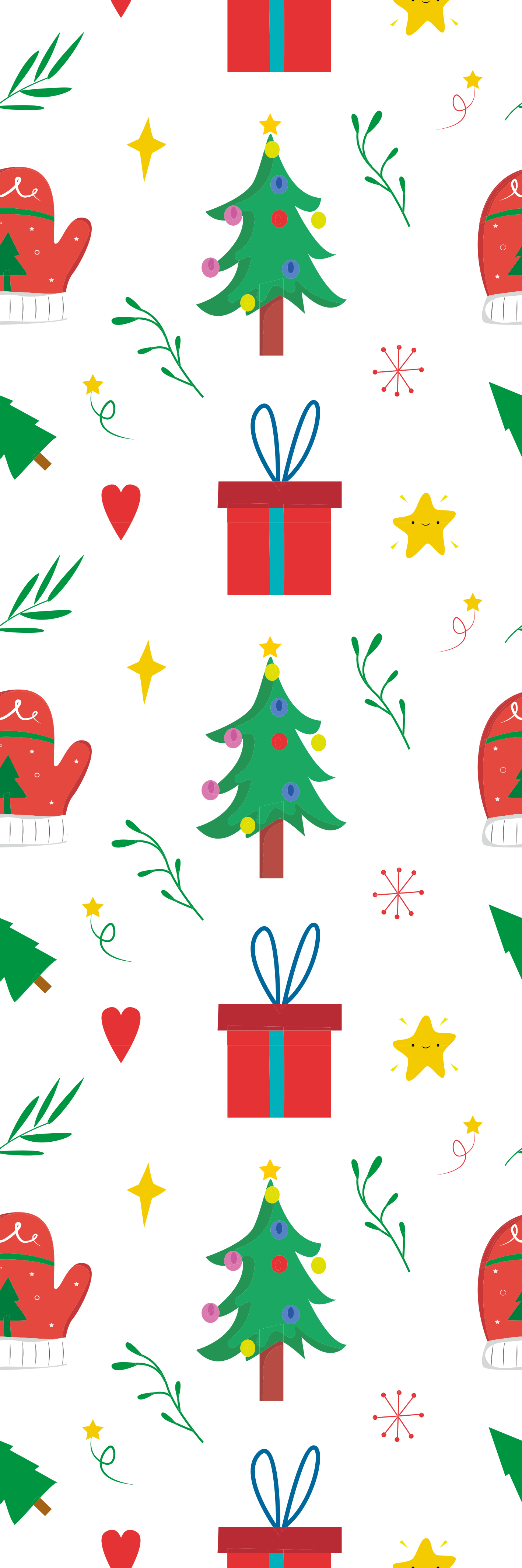 Christmas vinyl rug with colorful gifts and mittens - TenStickers
