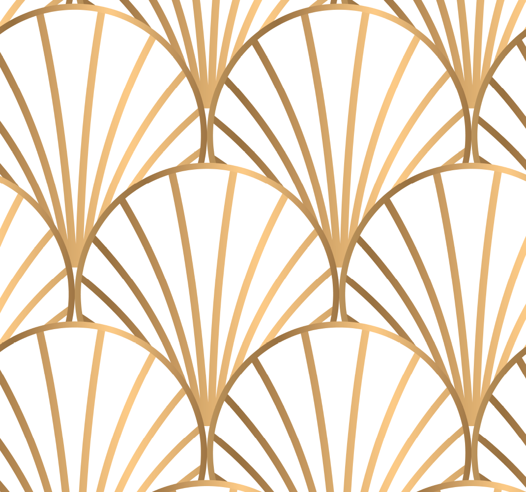 Art deco white and gold bedroom vinyl rug - TenStickers