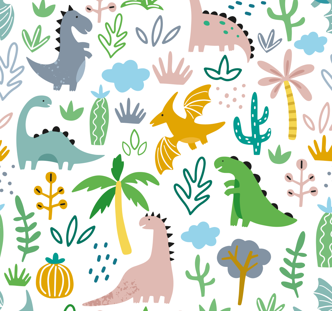 Bedroom vinyl rug scandinavian jurassic design - TenStickers