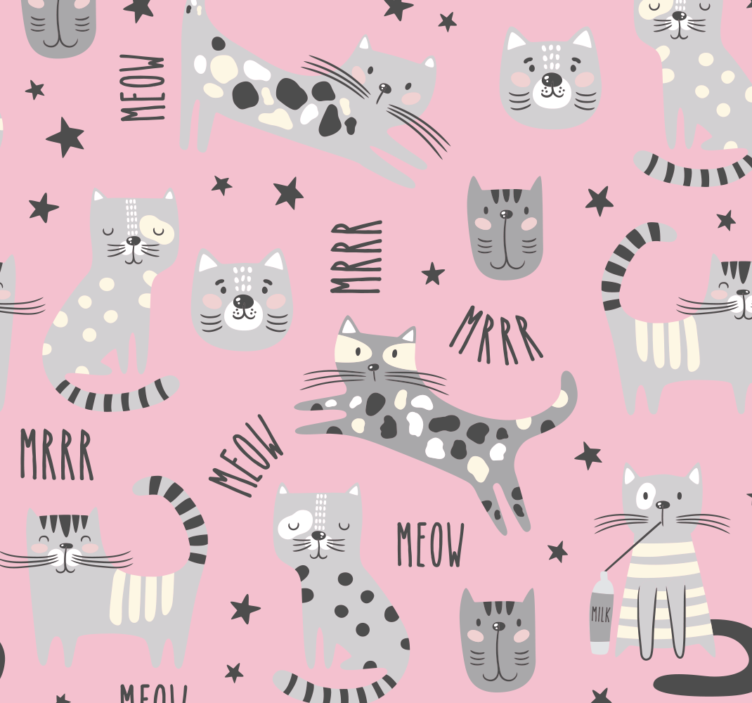 Bedroom vinyl rug for fashionable felines - TenStickers