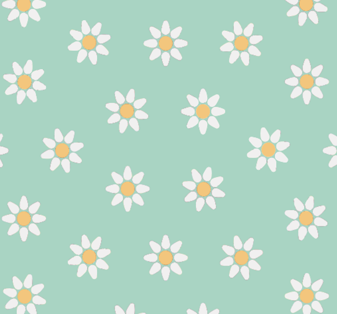 Kids daisy pattern bedroom vinyl rug - TenStickers