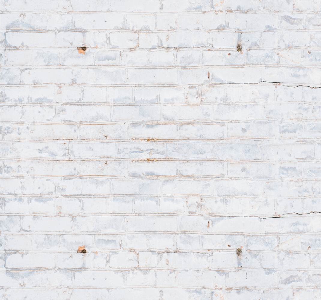 Bedroom vinyl rug in white brick with worn paint - TenStickers