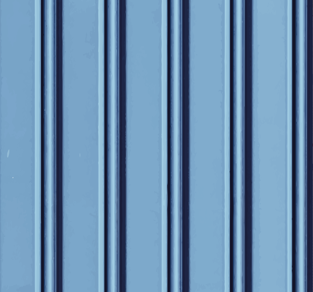 Light blue stripes on white vertical bedroom vinyl rug - TenStickers