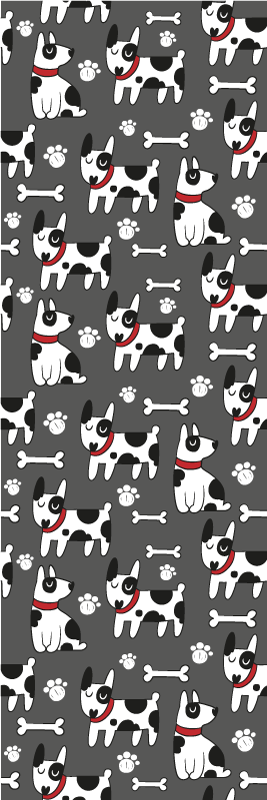 Bedroom vinyl rug featuring a fantastic dog design - TenStickers