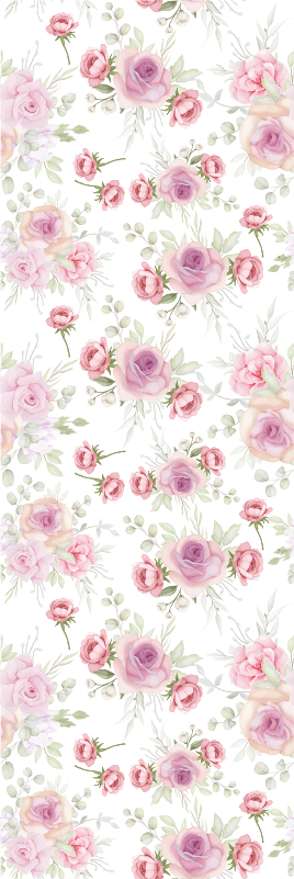 Pink and wild pattern bedroom vinyl rug - TenStickers