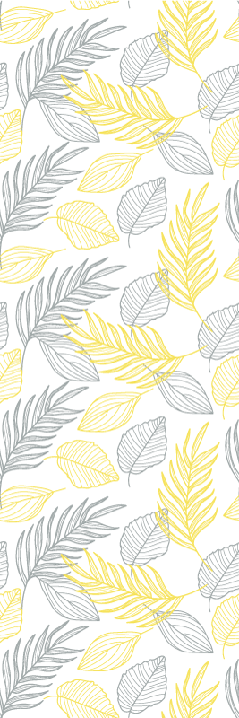 Bedroom vinyl rug in pantone leaf design - TenStickers