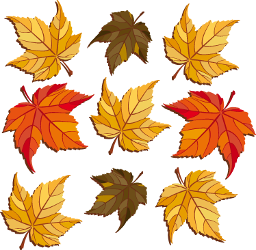 Nature vinyl rug autumn leaf decorative vinyl - TenStickers