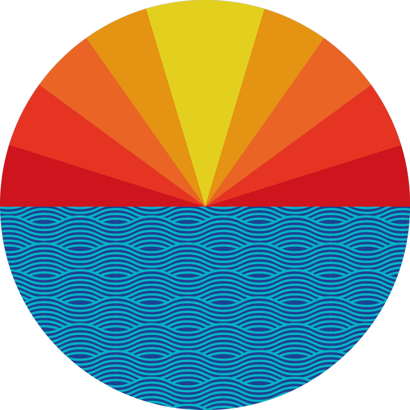 Nature vinyl rug vintage sunset design - TenStickers