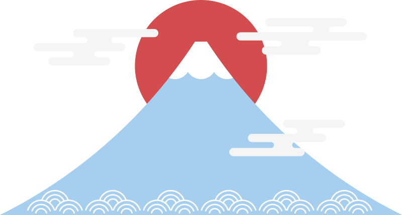 Nature vinyl rug asian inspired mountain design - TenStickers