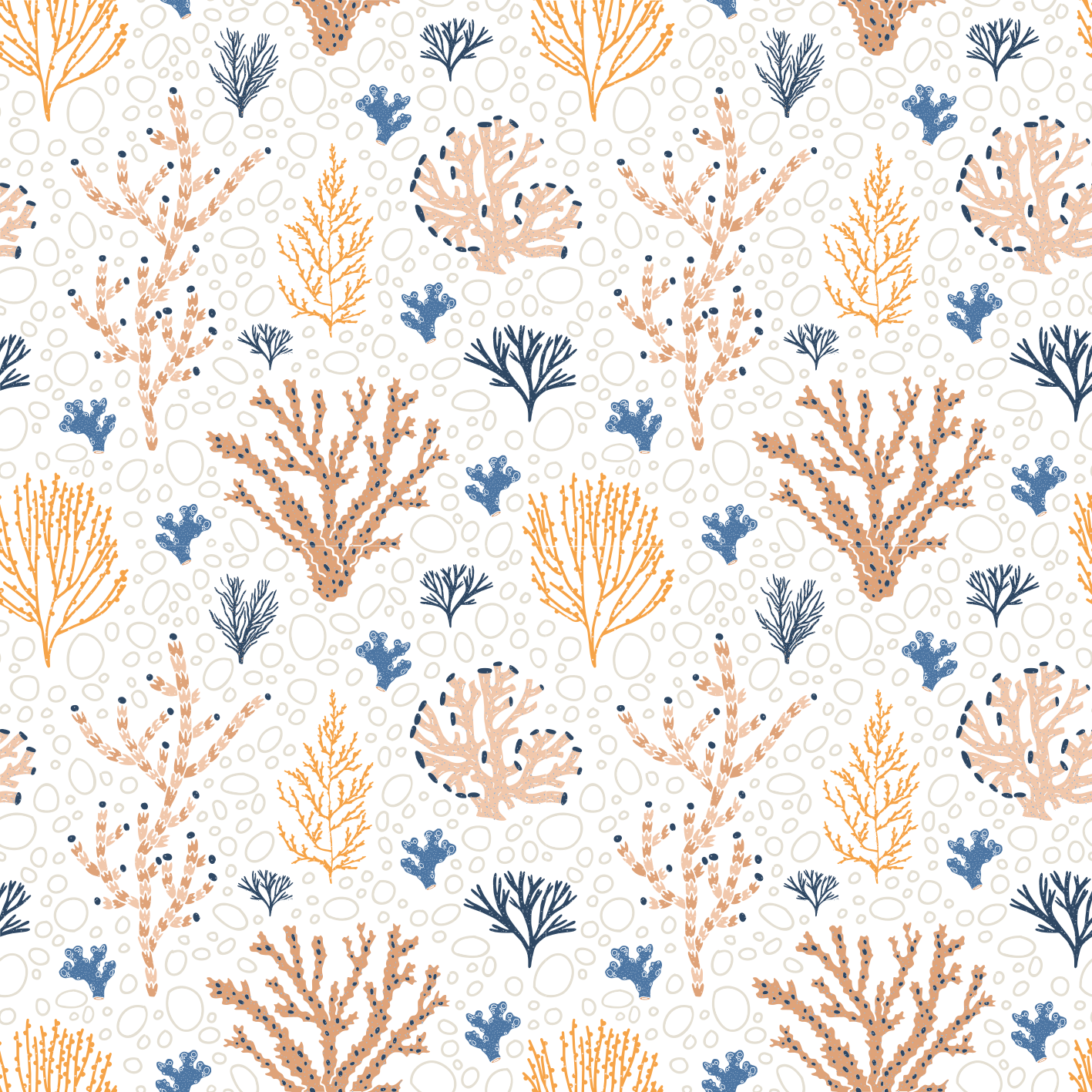 Nature vinyl rug with elegant coral design - TenStickers