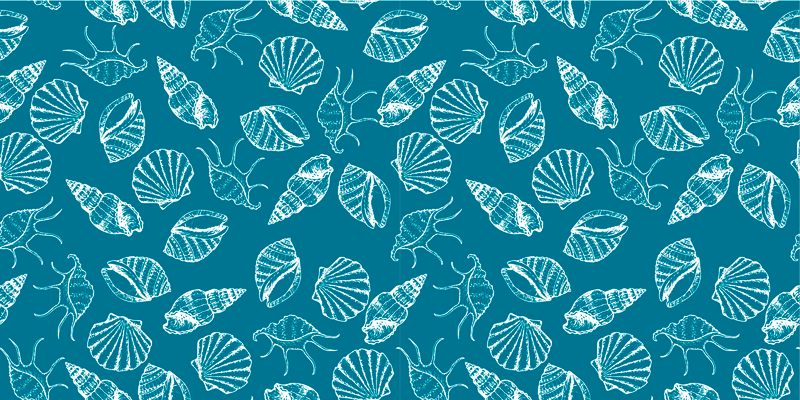 Nature vinyl rug seashell design - TenStickers