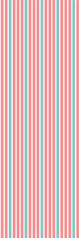 Bedroom vinyl rug in retro blue and pink design - TenStickers