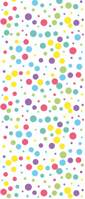 Bedroom vinyl rug with vibrant polka dot design - TenStickers