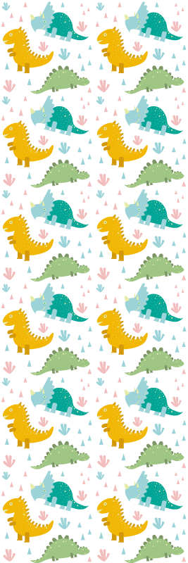 Bedroom vinyl rug with charming dinosaur design - TenStickers