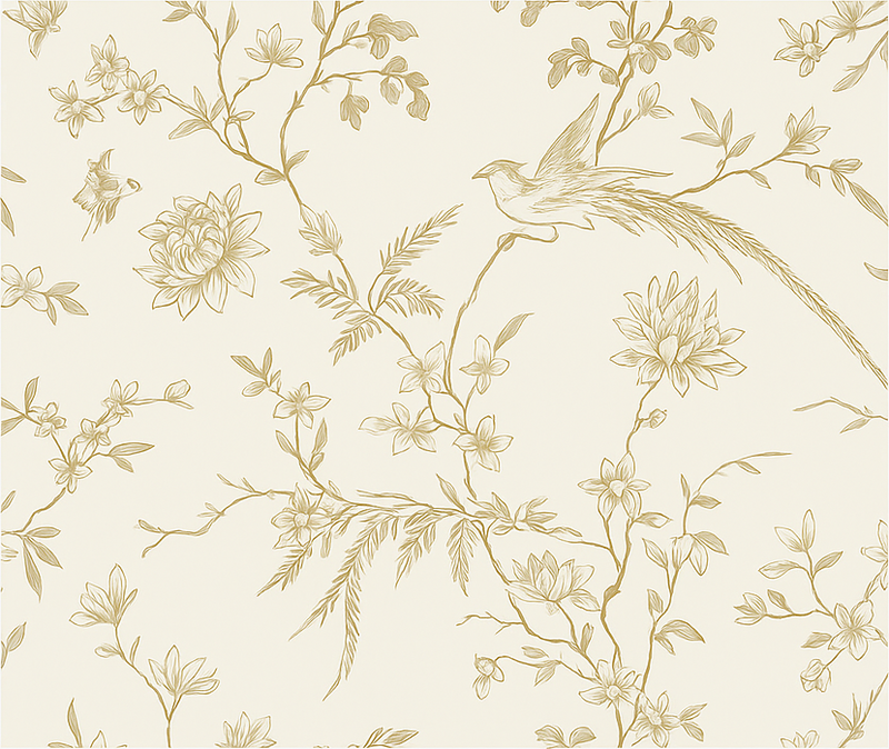 Bedroom vinyl rug with elegant floral design - TenStickers