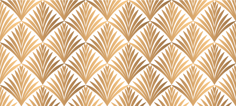 Geometric vinyl rug leaf pattern - TenStickers