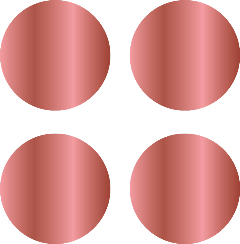 Geometric vinyl rug in rose gold polka dot - TenStickers