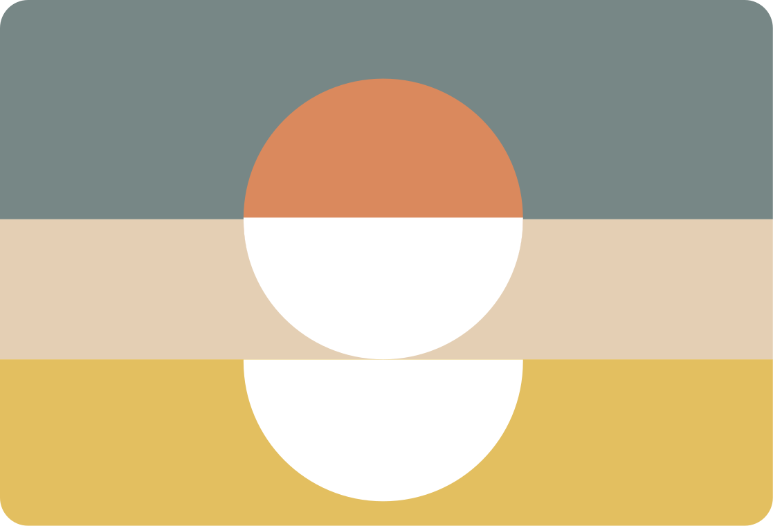 Geometric vinyl rug with circle flag stripes - TenStickers