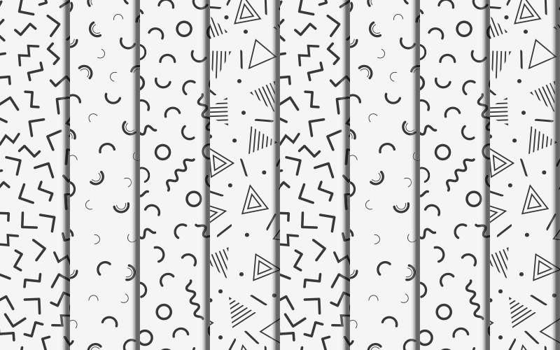 Geometric vinyl rug with retro geometric shapes - TenStickers