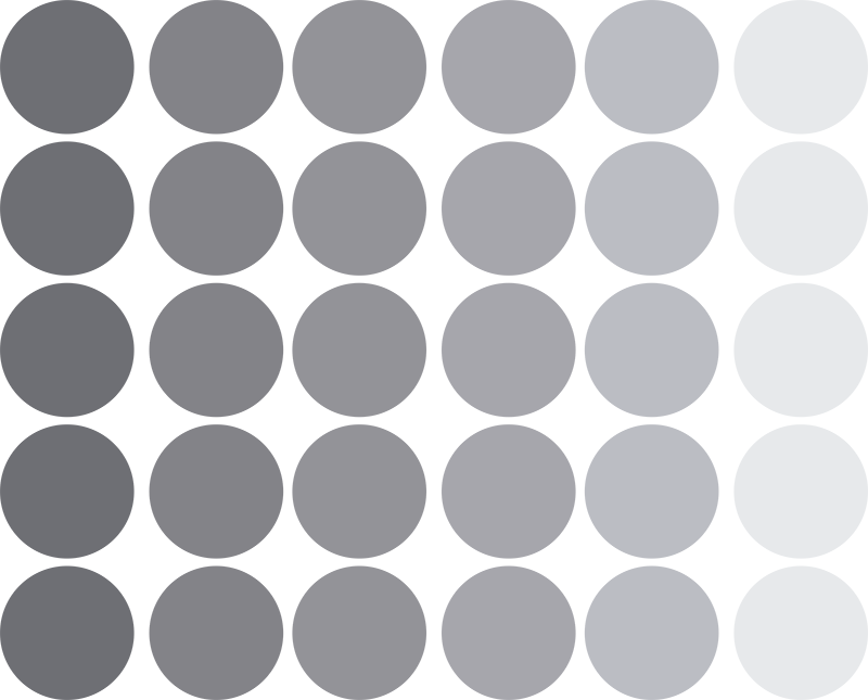 Geometric vinyl rug in gray circular patterns - TenStickers