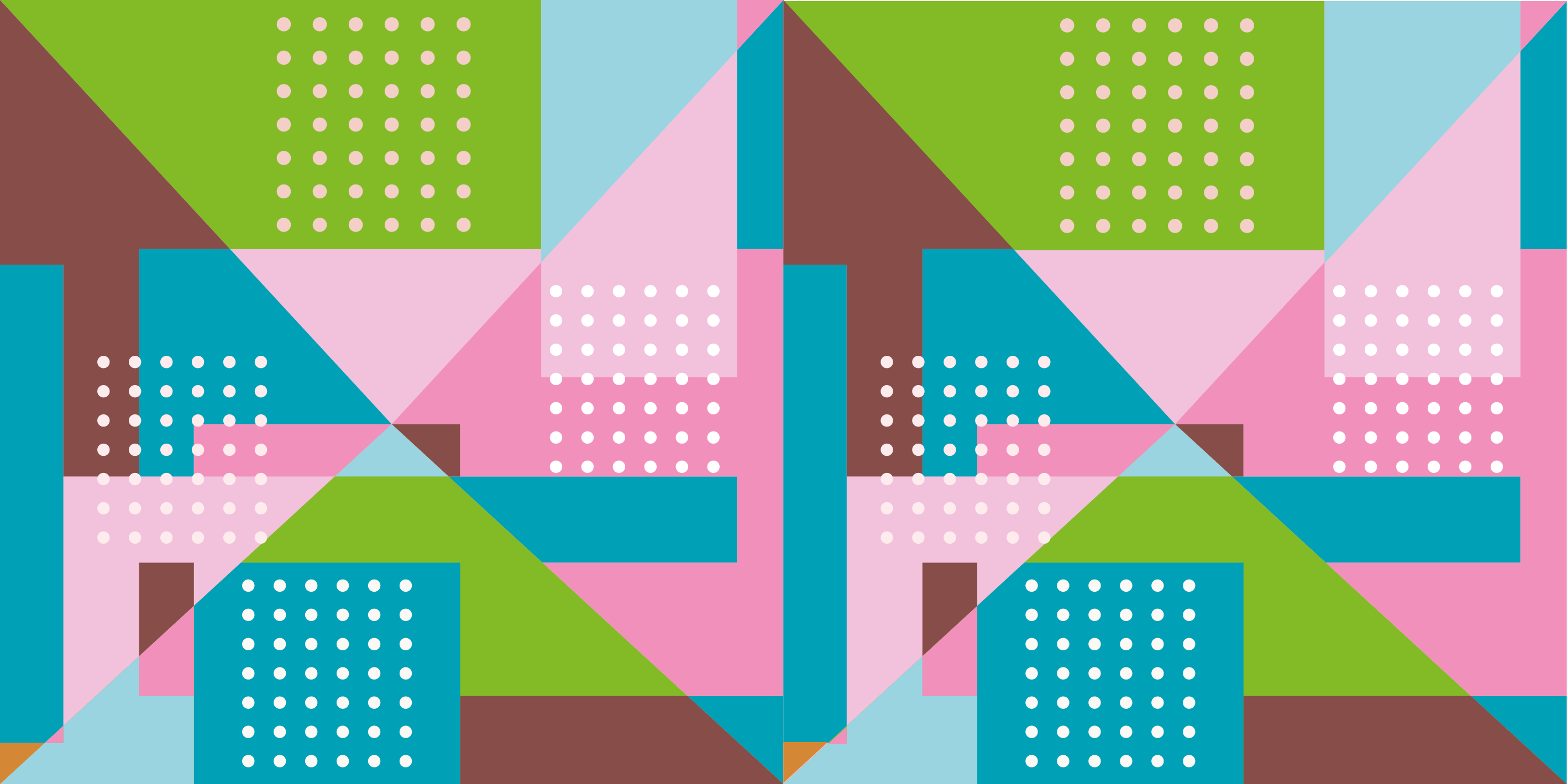 Geometric vinyl rug in pastel geometric pattern - TenStickers