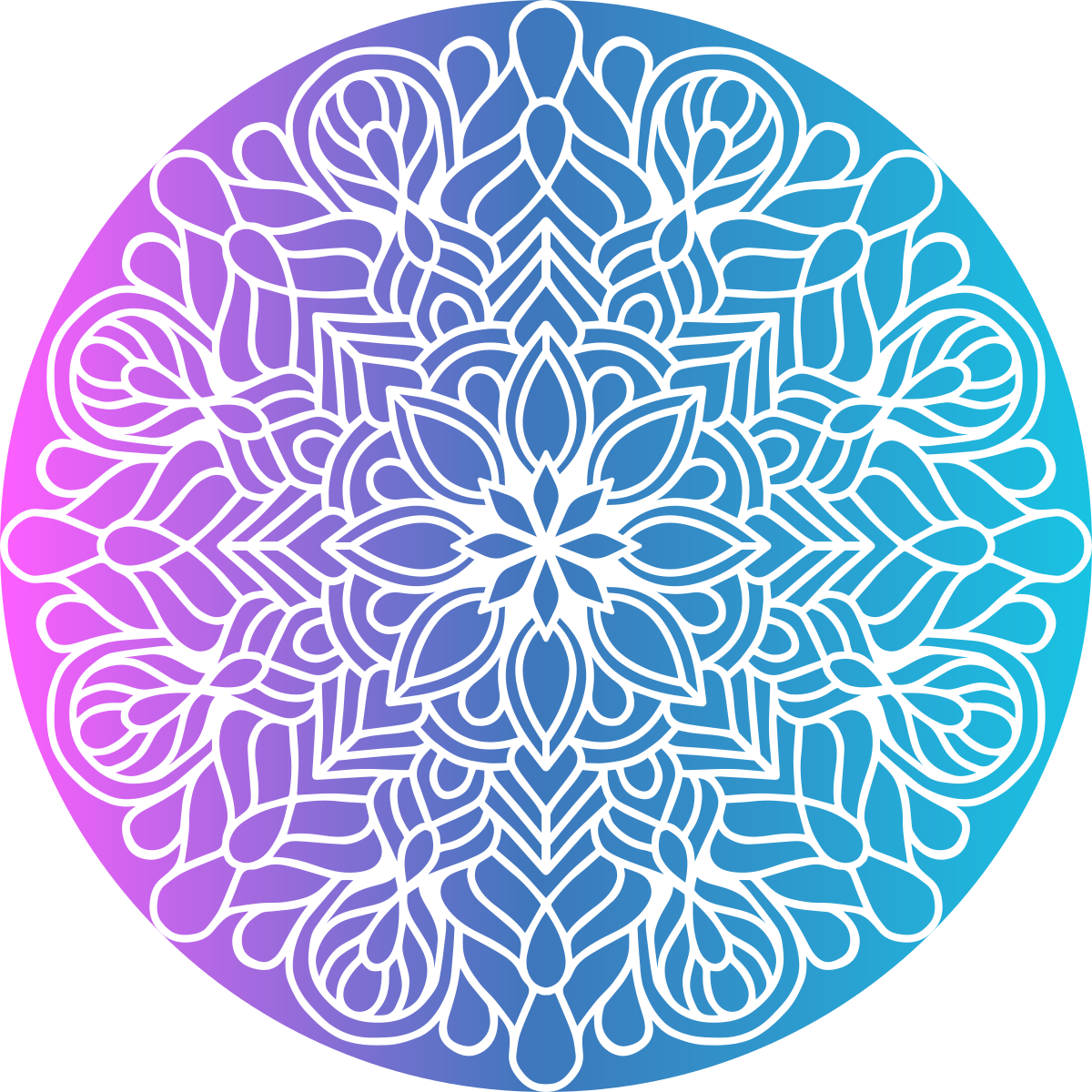 Geometric vinyl rug with lively circular design - TenStickers