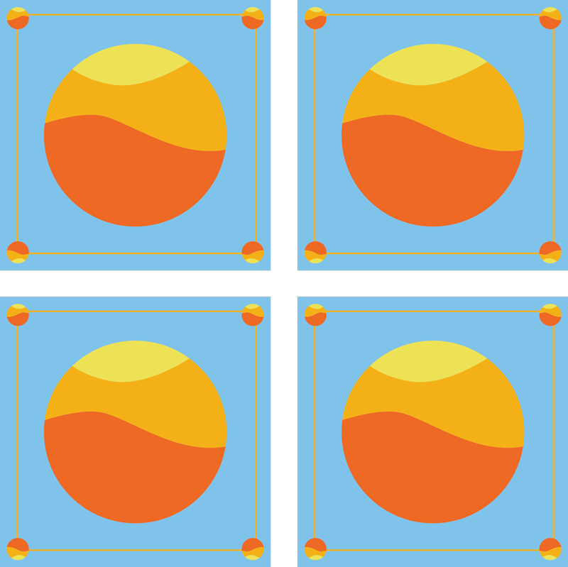 Colorful geometric circles geometric vinyl rug - TenStickers