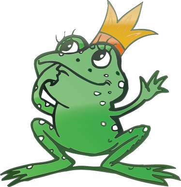 Kids vinyl rug king frog design - TenStickers