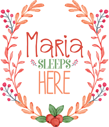 Sleeps here with name kids vinyl rug - TenStickers
