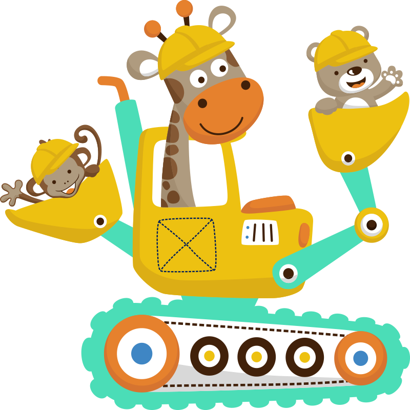 Kids vinyl rug with animal print - TenStickers